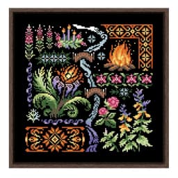 Mysterious forest cross stitch kit 18ct 14ct black canvas fabric cloth cotton thread embroidery DIY handmade
