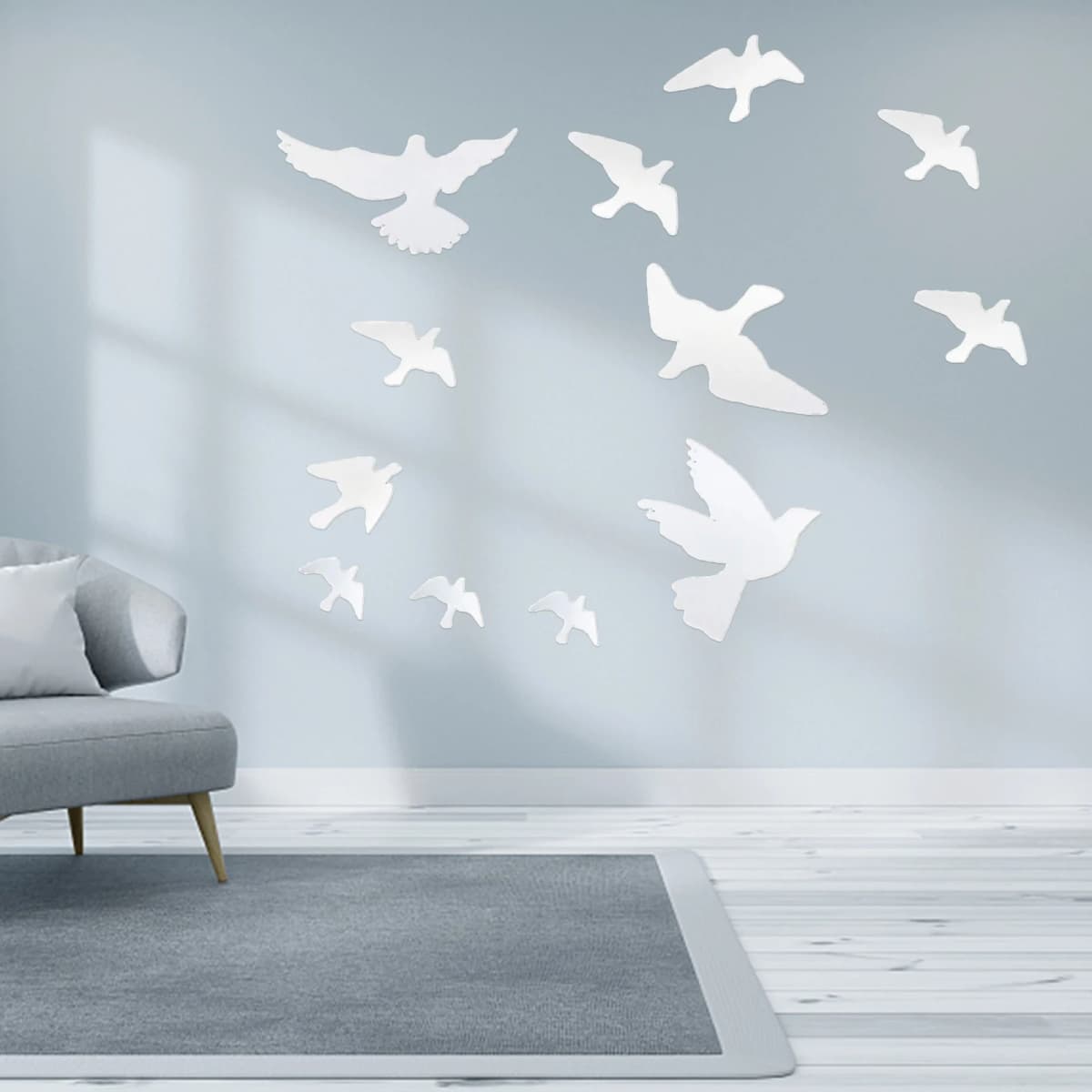Window Alert Bird Stickers - Self-Adhesive Silhouettes Window Clings Sticker Set