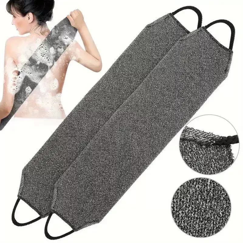 2pcs African Net Bath Body Exfoliating Long Net Double-Sided Shower Body Scrub Back Scrubber Skin Smoother Beauty Skin Bath Wash