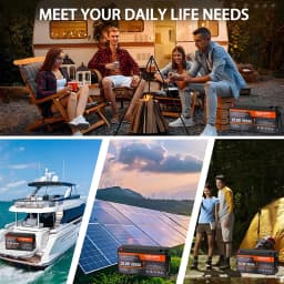 Qidianfy 24V 100Ah/200Ah LiFePO4 Lithium Battery Built in 100A BMS 2560W Deep Cycles for RV Marine Camping Home Power Supply Off-Grid