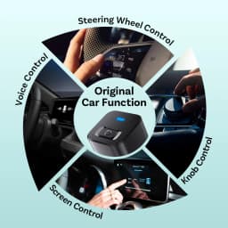 Ottocast Mini 2 Wireless Carplay Adapter Converter Mini CP AA Upgrade Device Wi-Fi6 BT5.4 Dual Channel Plug&Play Smart Pairing