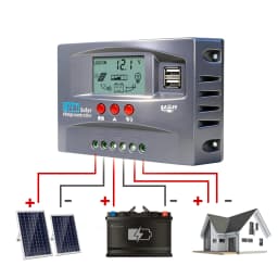 MPPT Solar Charge Controller regulator 12V,24V Auto 30 40 50 60 80 100A Compatible with Lead-Acid, Lithium and LiFePO4 Batteries