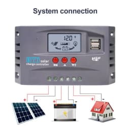 MPPT Solar Charge Controller regulator 12V,24V Auto 30 40 50 60 80 100A Compatible with Lead-Acid, Lithium and LiFePO4 Batteries