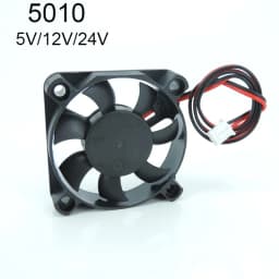DC 5010 5V/12V/24V Computer CPU Cooler Mini Cooling Fan 50MM Small Exhaust Fan for 3D Printer 2 Pin 50x50x10mm W1