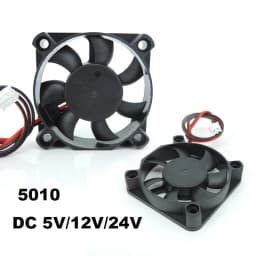 DC 5010 5V/12V/24V Computer CPU Cooler Mini Cooling Fan 50MM Small Exhaust Fan for 3D Printer 2 Pin 50x50x10mm W1