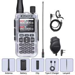 BAOFENG MINI 5 Walkie Talkie 2200mAh Battery APP Bluetooth Programming Long Range Dual PTT Newly Upgraded UV-5R MINI Ham Radio