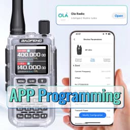 BAOFENG MINI 5 Walkie Talkie 2200mAh Battery APP Bluetooth Programming Long Range Dual PTT Newly Upgraded UV-5R MINI Ham Radio