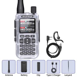 BAOFENG MINI 5 Walkie Talkie 2200mAh Battery APP Bluetooth Programming Long Range Dual PTT Newly Upgraded UV-5R MINI Ham Radio