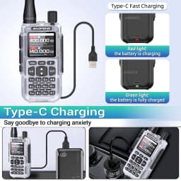 BAOFENG MINI 5 Walkie Talkie 2200mAh Battery APP Bluetooth Programming Long Range Dual PTT Newly Upgraded UV-5R MINI Ham Radio