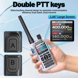 BAOFENG MINI 5 Walkie Talkie 2200mAh Battery APP Bluetooth Programming Long Range Dual PTT Newly Upgraded UV-5R MINI Ham Radio