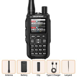 BAOFENG MINI 5 Walkie Talkie 2200mAh Battery APP Bluetooth Programming Long Range Dual PTT Newly Upgraded UV-5R MINI Ham Radio