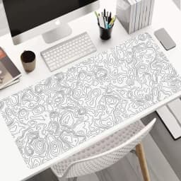 Hot Sell Large Gaming Mouse Pad Multi-size Gamer Mat Abstract XL Computer Cushion Keyboard Desk Non-Slip Rubber Locking Edge Rug