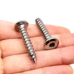 HZYUEGOU M2 M2.3 M2.6 M3 M4 M5 M6 Allen Hexagon Socket Large Flat Thin Wafer Head Self Tapping Wood Screw A2 304 Stainless Steel