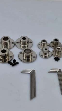 2/3/3.17/4/5/6/6.35/7/8/10/11/12/14mm Rigid Flange Coupling Motor Guide Shaft Coupler Connector With Jackscrew
