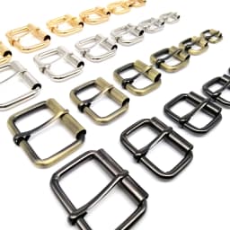 HZYUEGOU 5X High Quality Thickened Leather Hand Bag Backpack Strap Belt Dog Collar Chain Rectangle Ring Adjust Roller Pin Buckle