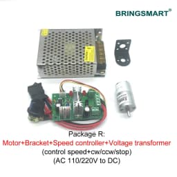 Wholesale JGA25-310 Mini Motor 3-12v Gear Motor 7-1818rpm DC Motor Low Noise Gearbox Printer High Torque Low Speed Motor