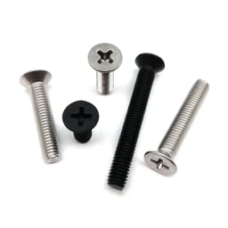 HZYUEGOU 50pcs M1.2 M1.4 M1.6 M2 M2.5 M3 M3.5 M4 Micro Small Black 304 Stainless Steel Phillips Flat Countersunk Head Screw Bolt