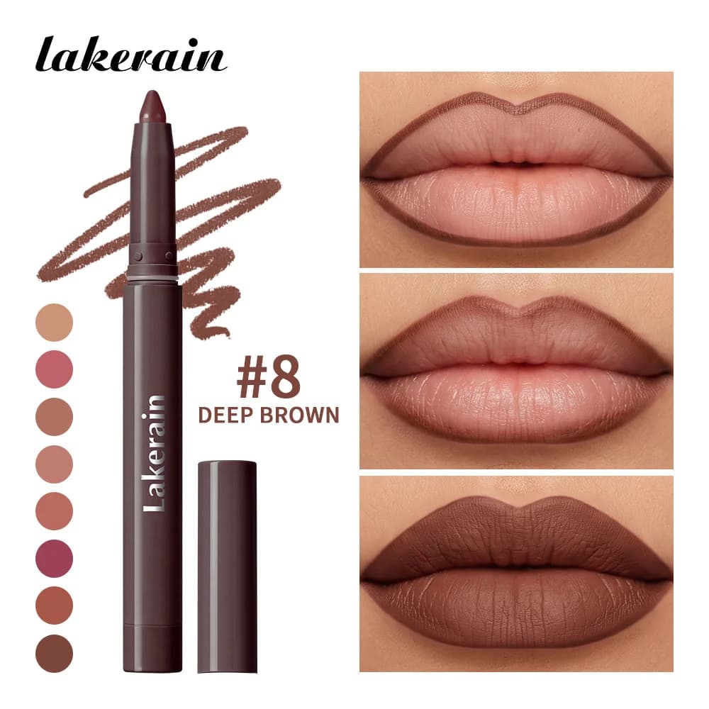 Cream Lip Liner Long Lasting Wear Waterproof Sweat-resistant Fast-setting Rich Pigmented Color Smooth Matte Texture Lip Liner