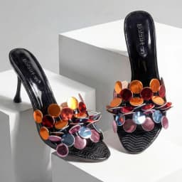 Novelty Designer Women Heels Slippers Open-toe Comfort Casual Vacation Slides Beach Shoes Fashion Brand Thin Heels Sandals