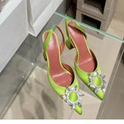 2024 New Silk Sunflower Crystal Diamond Buckle High Heels Horseshoe and Women's Sandals