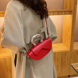 Fashion Sewing Thread Solid PU Hasp Shoulder Bags Interior Compartment Women's Handbags 2026 High Quality Sweet Bags for Women