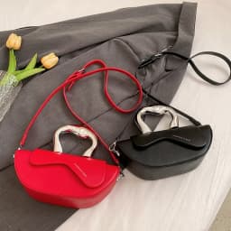 Fashion Sewing Thread Solid PU Hasp Shoulder Bags Interior Compartment Women's Handbags 2026 High Quality Sweet Bags for Women