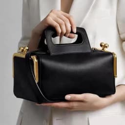 2027 New Women Underarm Shoulder Bag, Fashion Two Side Clamp Frame Kiss Lock Bag, Luxury Designer PU Leather Handbag Purse Ins