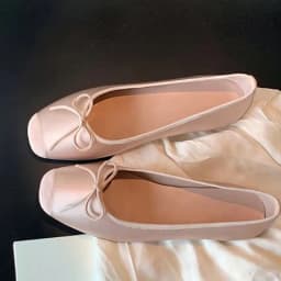 Breathable Silk Ballerinas Ballet Flats Women Summer Autumn Slip On Loafers Square Toe Bowknot Flat Casual Shoes