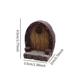 Miniature Garden Door Micro Landscape Lawn Ornament Garden Art Decorative Resin Mini Door Fairy Door for Living Room Lawn