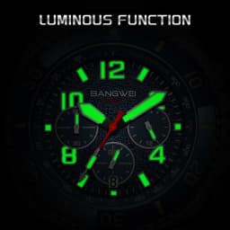 LIGE Brand BANGWEI Quartz Man Watch Digital Dial Fashion Business Luxury Auto Date Waterproof Luminous Stainless Casual Watches