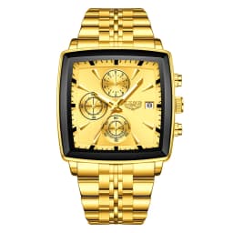 LIGE Top Brand Luxury Mens Watches Fashion Military Square Chronograph Quartz Wristwatches For Men Sports Waterproof Watch Men