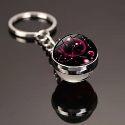 Glowing 12 Constellation Keychain Luminous Glass Ball Pendant Zodiac Key Rings Jewelry Birthday Gift Scorpio Leo Libra Keyrings