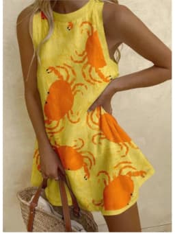 Vestidos Para Mujer Women's Printed Summer Dress Sleeveless Casual Tank Top O-Neck Beach Dresses Female High Quality Clothing