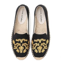 Espadrilles Women's Casual Flats Shoes with Embroidered Hemp Flat Platform, Round Toe Spring/Autumn Comfortable
