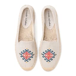 Espadrilles Women's Casual Flats Shoes with Embroidered Hemp Flat Platform, Round Toe Spring/Autumn Comfortable