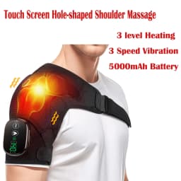 NEW Enlarge Electric Shouldert Heating Pad 3-Speed Vibration Muscle Relax Belt Thermal Massager Shoulder Neck Support Brace