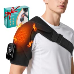 NEW Enlarge Electric Shouldert Heating Pad 3-Speed Vibration Muscle Relax Belt Thermal Massager Shoulder Neck Support Brace