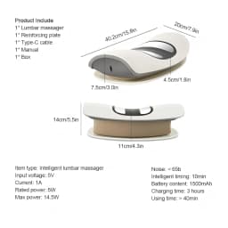 3 in 1 Electric Lumbar Traction Massager Inflatable Back Stretcher Adjustable Vibration Waist Massager Spine Support Device