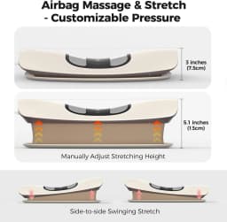 3 in 1 Electric Lumbar Traction Massager Inflatable Back Stretcher Adjustable Vibration Waist Massager Spine Support Device