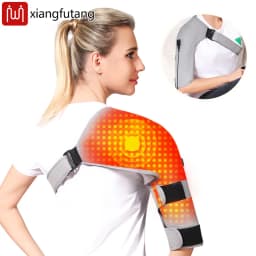 Red Light Heating Massage Shoulder Support Heating Pad 3-Speed Vibration Muscle Relax Belt Shoulder Brace
