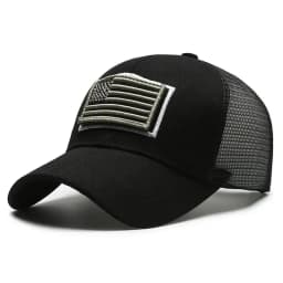 American Flag Camouflage Sticker Embroidered Baseball Cap Net Hat Men Outdoor Velcro Cap