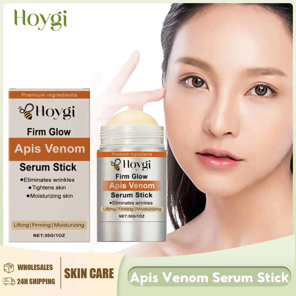 Bee Venom Serum Stick Eliminates Wrinkles Improve Sagging Skin Increase Elasticity Reduce Redness Firming Lifting Skin Care 30g