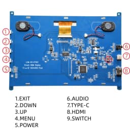 10.1Inch Raspberry Pi 4/3/2/B/B+/A+ Monitor 1024x600 IPS 5-Points Capacitive Touchscreen Drive Free HDMI Display For Win 7/8/10