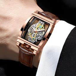 BINBOND Luxury Quartz Wristwatches For Men Luminous Waterproof Hollow-Out Men's Watch Business Sport Fashion Casual Reloj