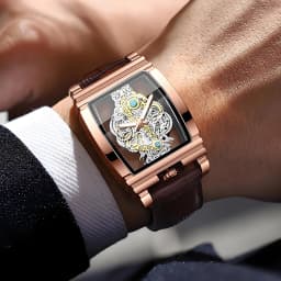 BINBOND Luxury Quartz Wristwatches For Men Luminous Waterproof Hollow-Out Men's Watch Business Sport Fashion Casual Reloj