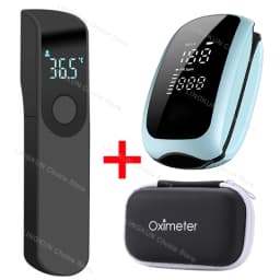 Rechargeable Fingertip Pulse Oximeter Medical Oximeter Strap Lanyard Blood Oxygen Saturation Monitor Digital LED Display Child