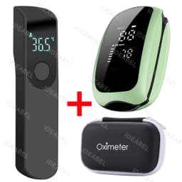 Rechargeable Fingertip Pulse Oximeter Medical Oximeter Strap Lanyard Blood Oxygen Saturation Monitor Digital LED Display Child