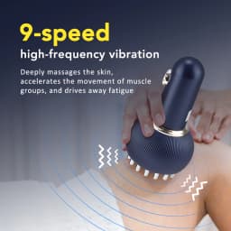 9 Gears Electric Meridian Brush Body Massager Gua Sha Microcurrent Hot Compress Scraping for Slimming And Relaxation