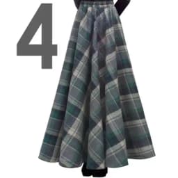 TIYIHAILEY-Women's Long Maxi Thick A-line Skirts, Elastic Waist, Plaid Woolen Skirts, Warm with Pocket, Winter, New Custom Made