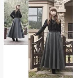 TIYIHAILEY-Women's Long Maxi Thick A-line Skirts, Elastic Waist, Plaid Woolen Skirts, Warm with Pocket, Winter, New Custom Made